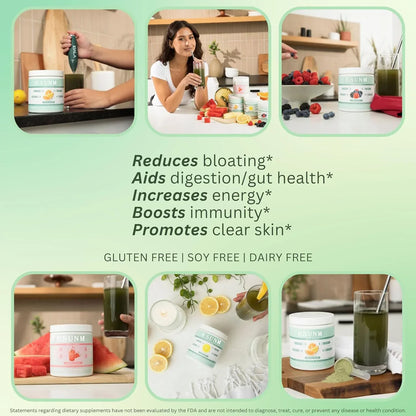 Verdauungsgesundheit für Frauen, Linderung von Blähungen, Darmgesundheit, Hautpflege, mit Spirulina (Tropical Splash), Nahrungsergänzungsmittel