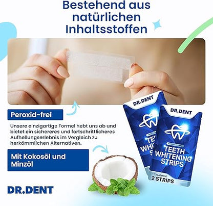 👨‍⚕️Recommended by the IBD✅Professional Teeth Whitening Strips 21 Applications - Enamel Safe - No Sensitivity - Professional Teeth Whitening Strips - 42 Strips + Mouth Opener Included